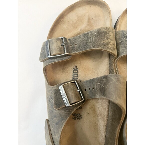 Birkenstock Milano Oil Leather Sandals Tan Men\'s Size 13-13.5 US 46 New Comfort main image 5